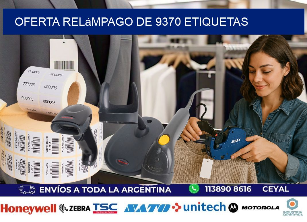 Oferta relámpago de 9370 etiquetas
