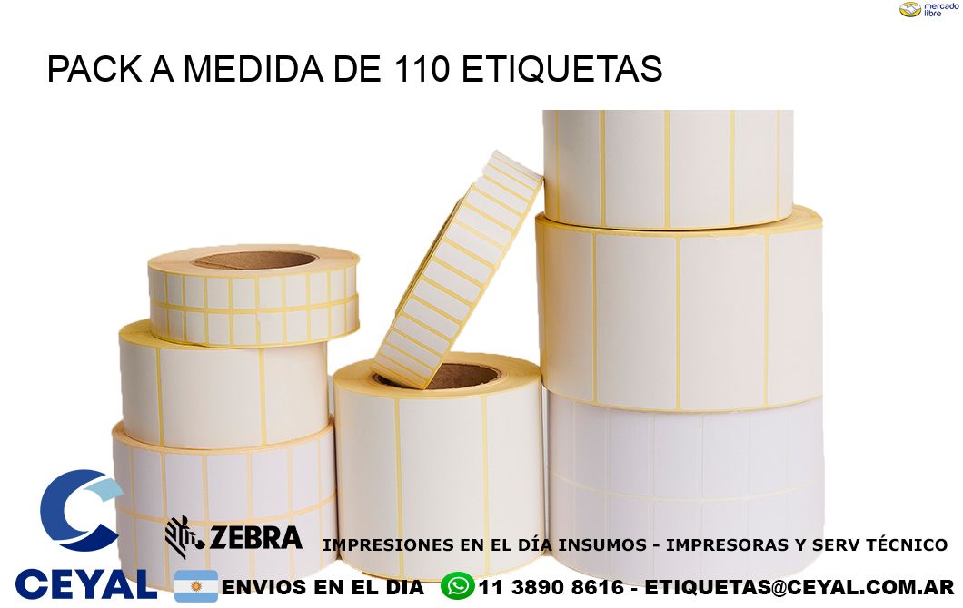Pack a medida de 110 etiquetas