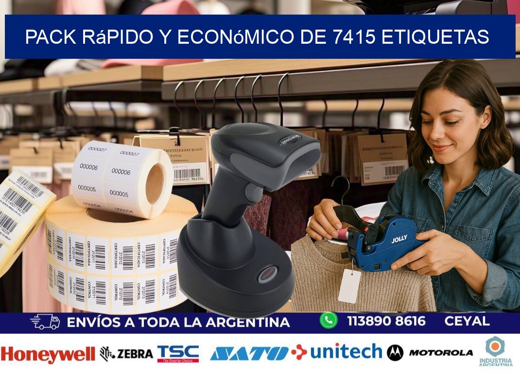 Pack rápido y económico de 7415 etiquetas
