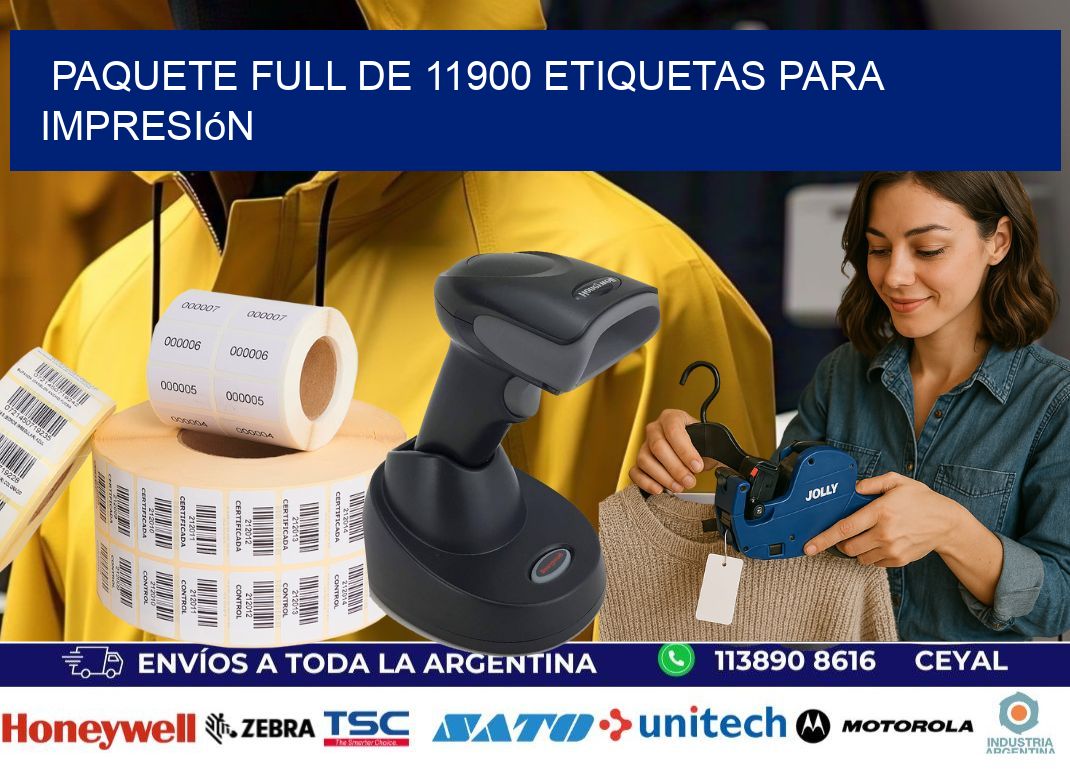 Paquete full de 11900 etiquetas para impresión