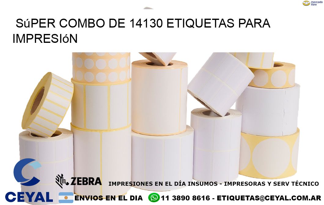 Súper combo de 14130 etiquetas para impresión