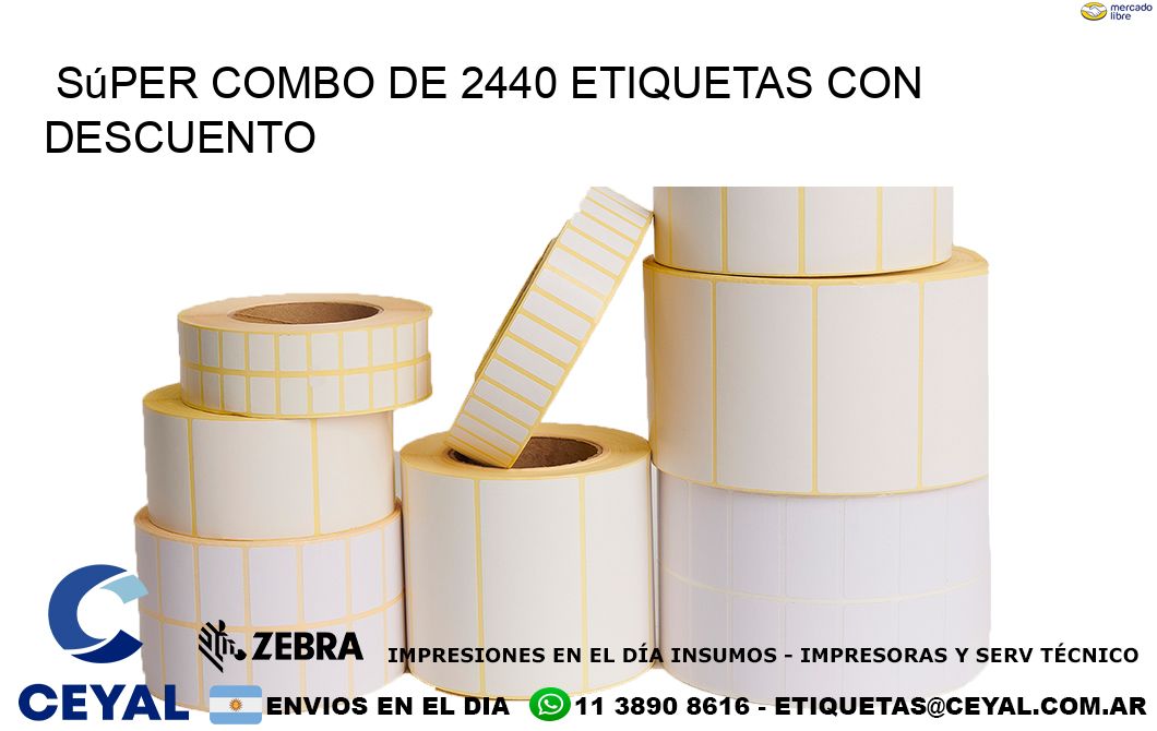 Súper combo de 2440 etiquetas con descuento