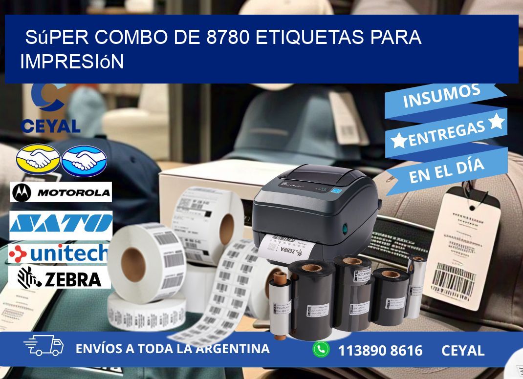Súper combo de 8780 etiquetas para impresión