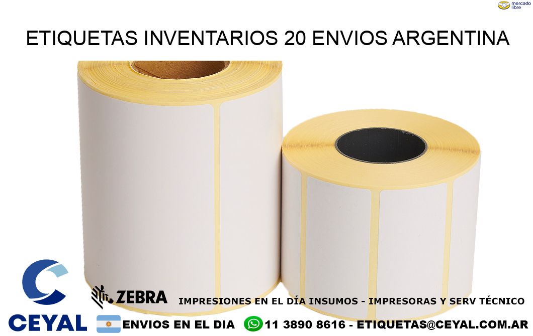 etiquetas inventarios 20 ENVIOS ARGENTINA
