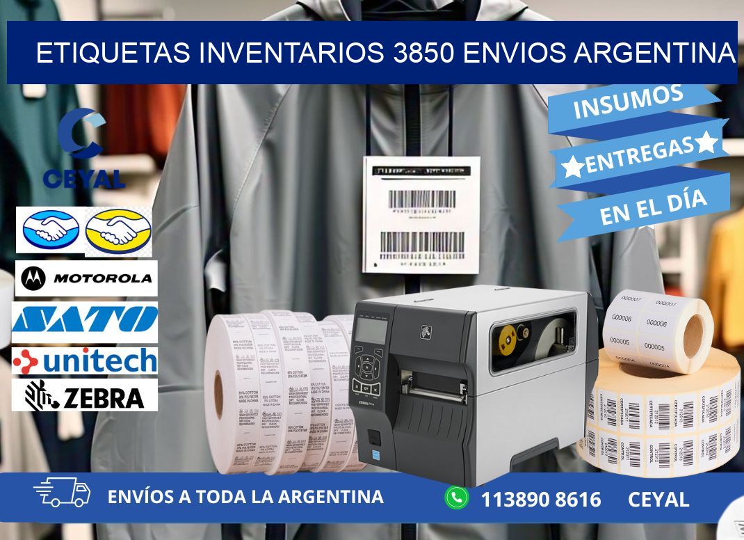 etiquetas inventarios 3850 ENVIOS ARGENTINA