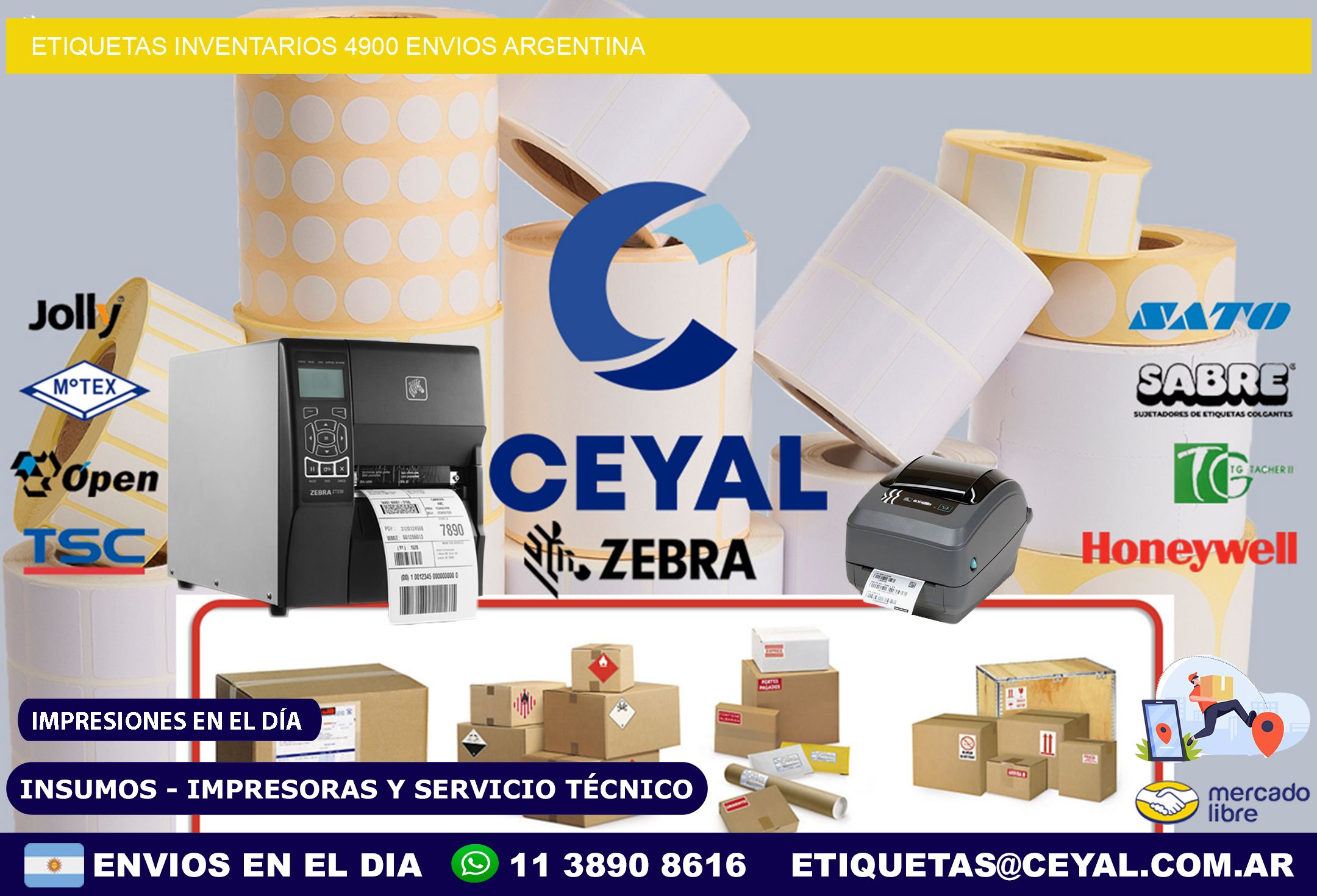 etiquetas inventarios 4900 ENVIOS ARGENTINA