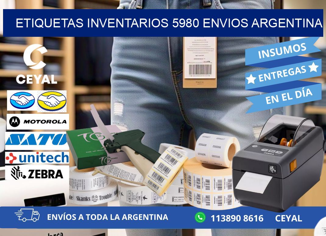 etiquetas inventarios 5980 ENVIOS ARGENTINA
