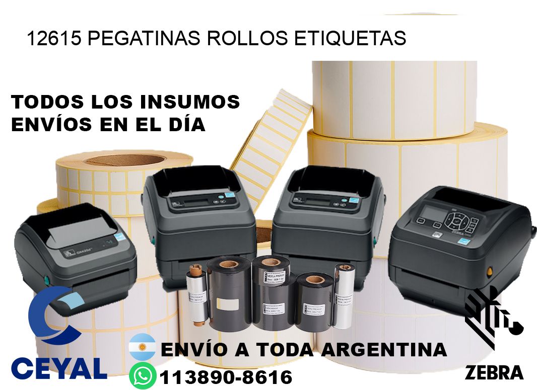 12615 Pegatinas rollos etiquetas