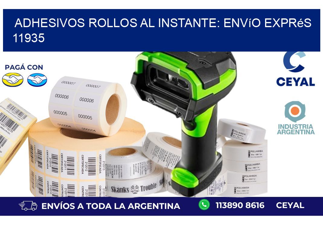 Adhesivos rollos al Instante: Envío Exprés 11935