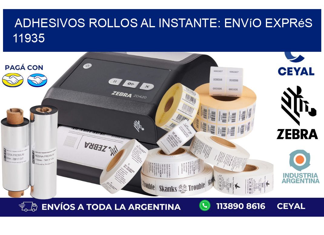 Adhesivos rollos al Instante: Envío Exprés 11935