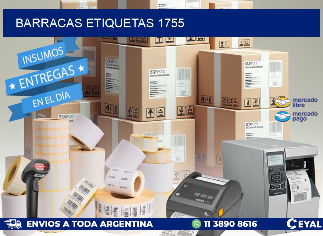 Barracas etiquetas 1755