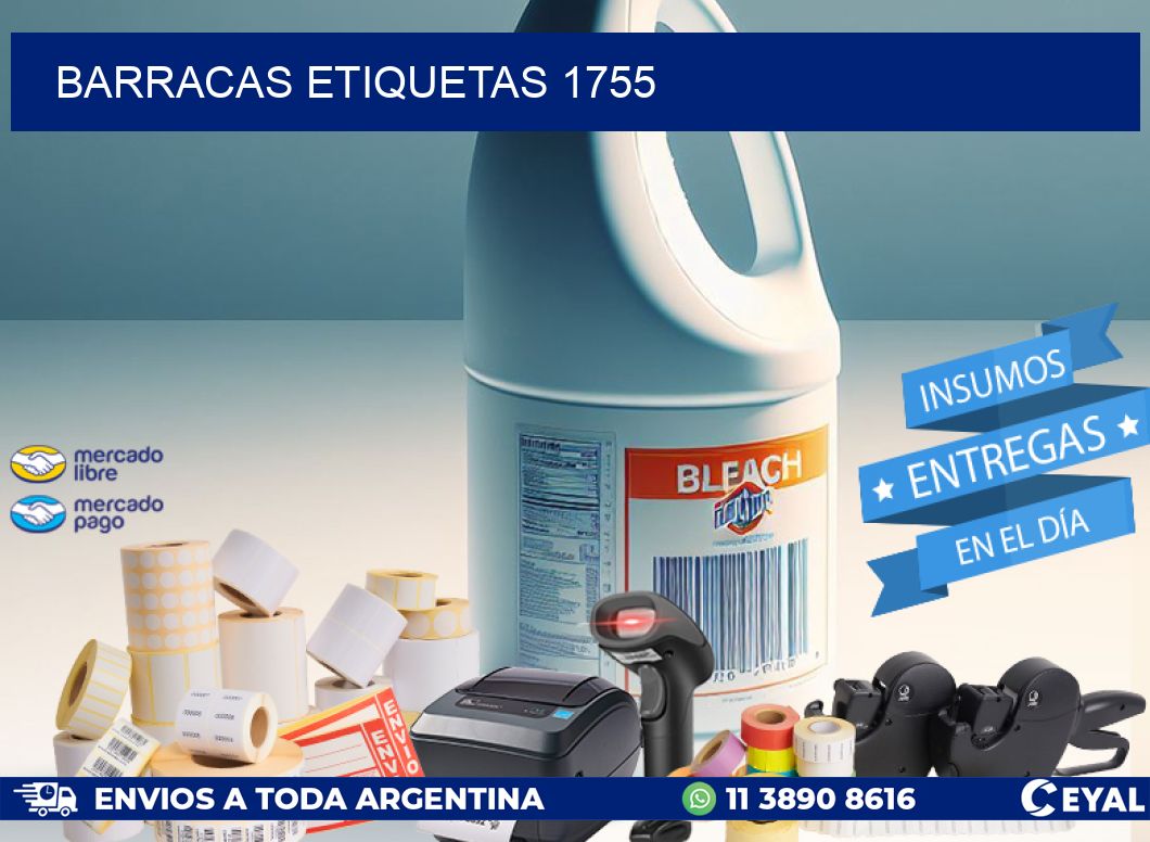 Barracas etiquetas 1755