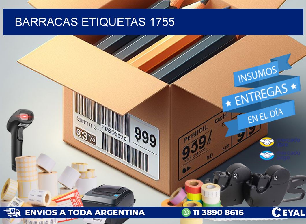 Barracas etiquetas 1755