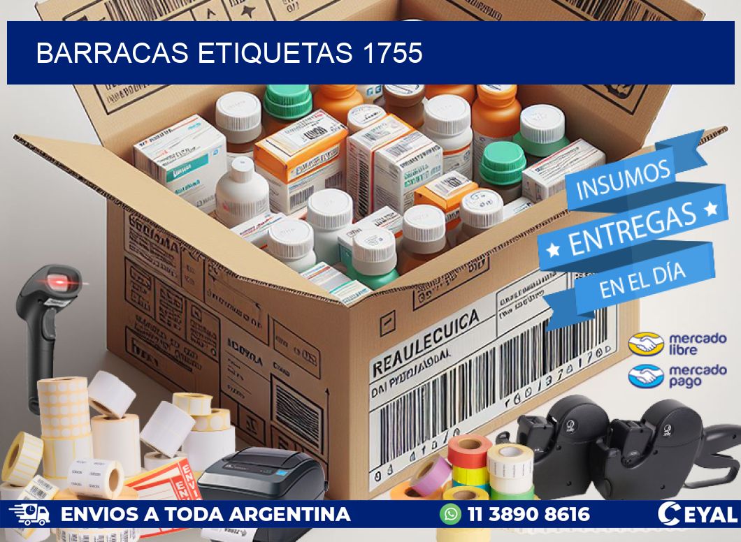 Barracas etiquetas 1755
