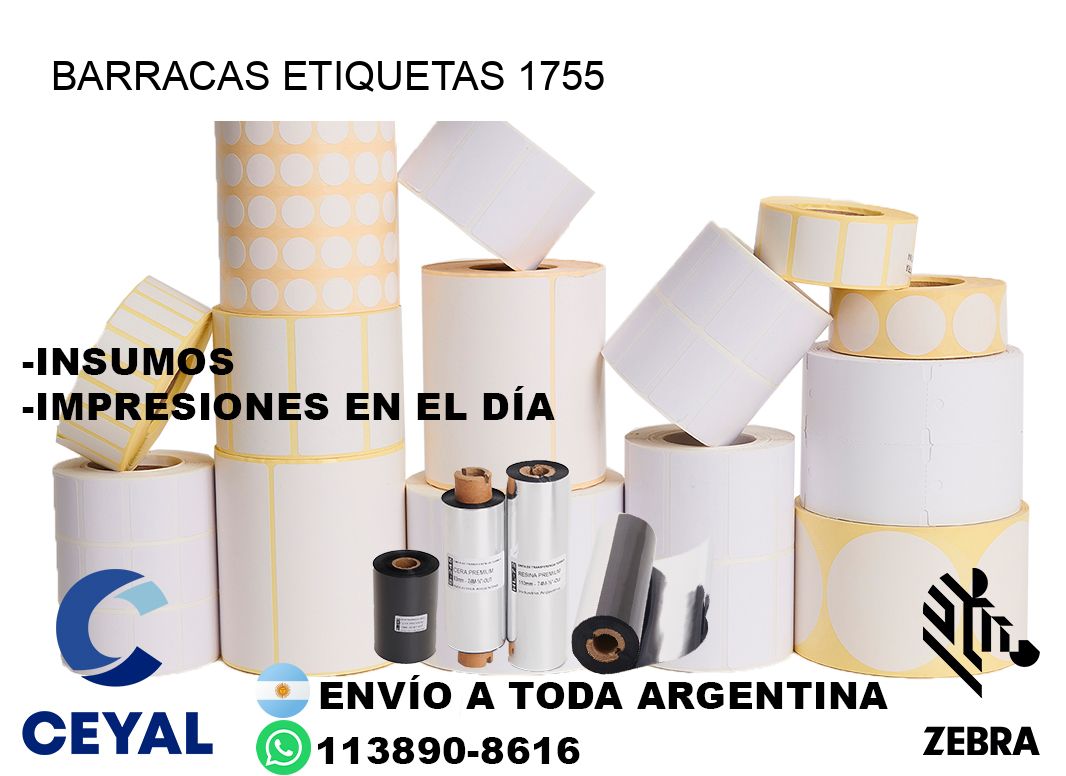 Barracas etiquetas 1755