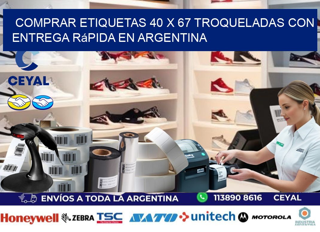 Comprar etiquetas 40 x 67 troqueladas con entrega rápida en Argentina