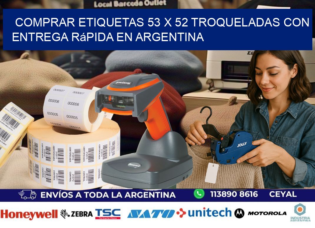 Comprar etiquetas 53 x 52 troqueladas con entrega rápida en Argentina