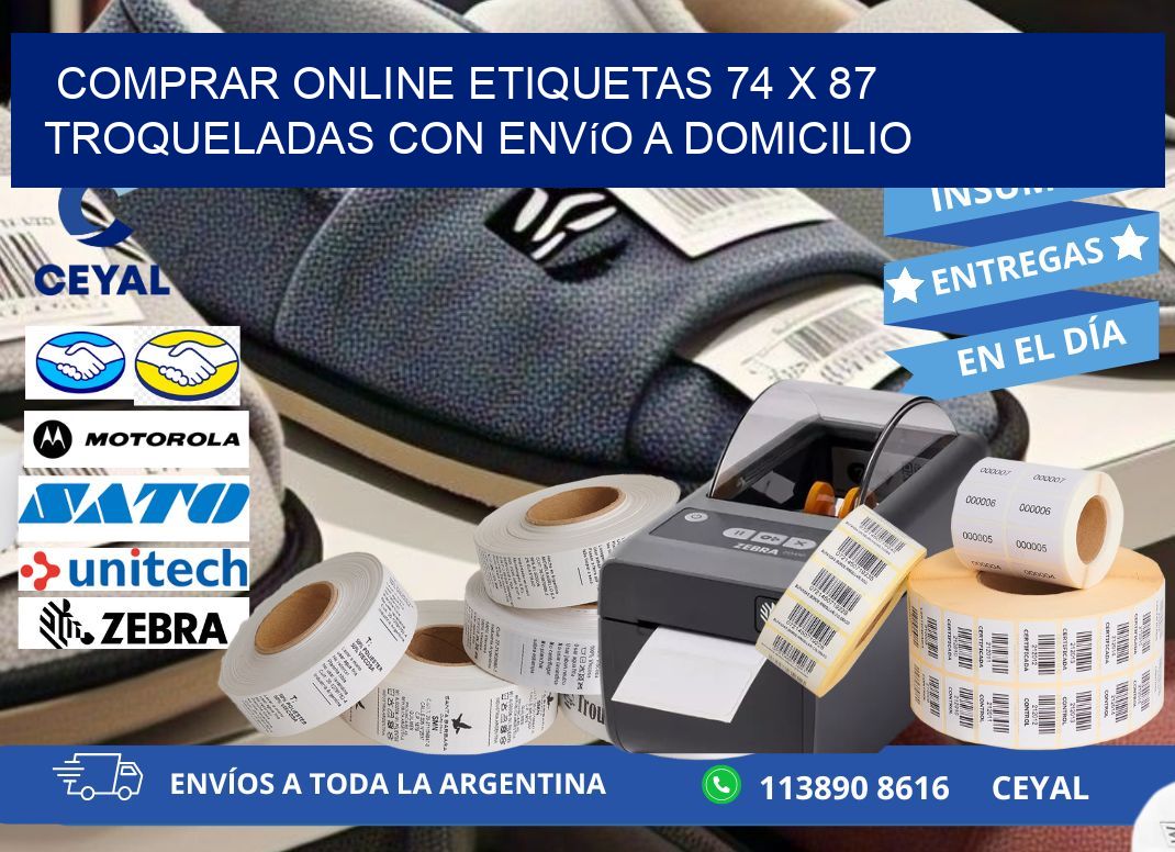 Comprar online etiquetas 74 x 87 troqueladas con envío a domicilio
