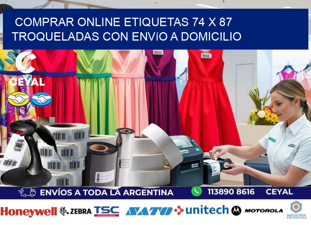 Comprar online etiquetas 74 x 87 troqueladas con envío a domicilio
