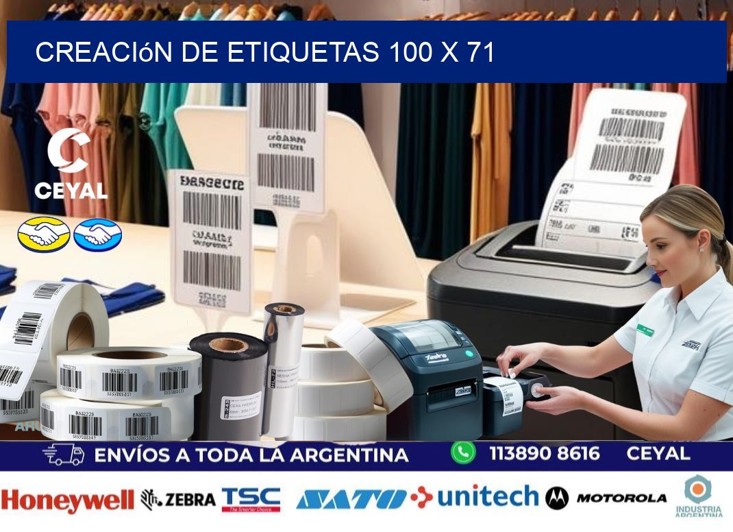 Creación de etiquetas 100 x 71