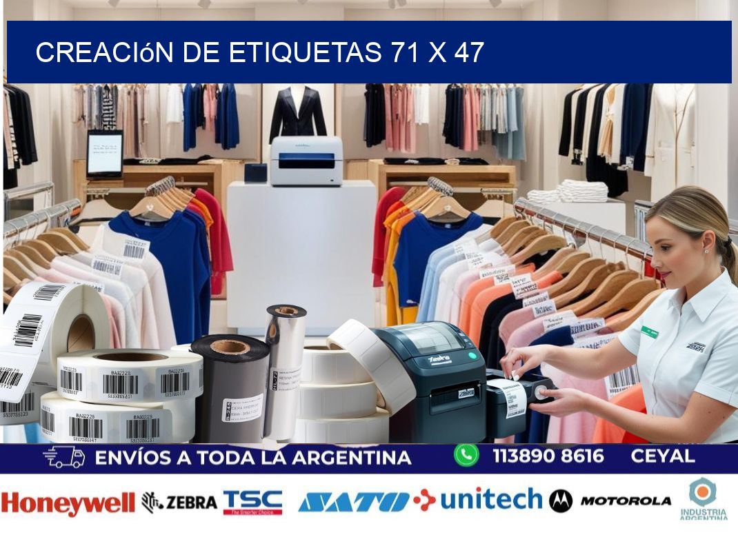 Creación de etiquetas 71 x 47