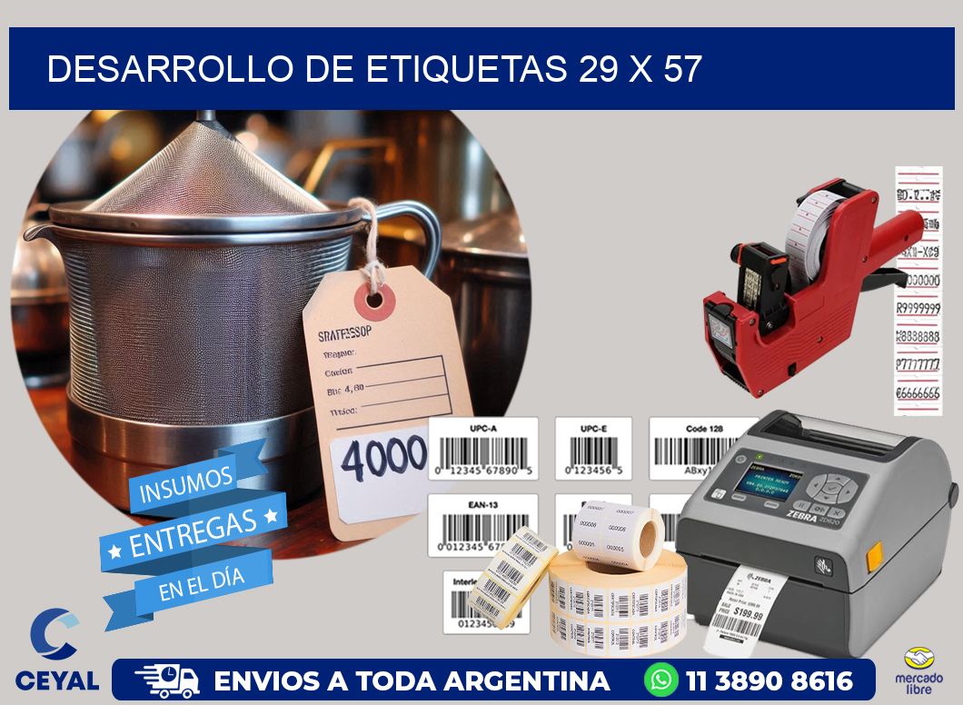 Desarrollo de etiquetas 29 x 57