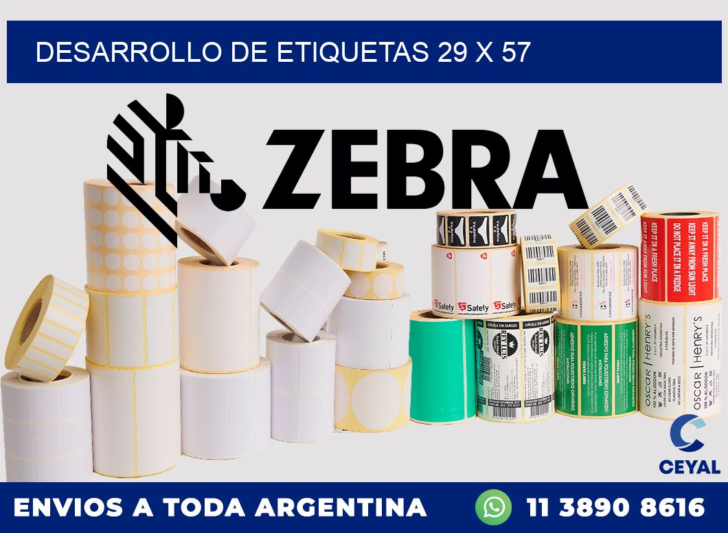 Desarrollo de etiquetas 29 x 57