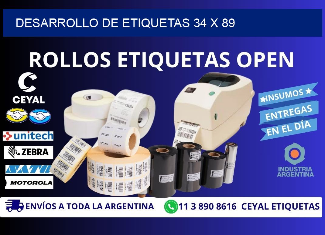 Desarrollo de etiquetas 34 x 89