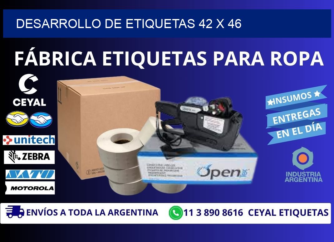 Desarrollo de etiquetas 42 x 46