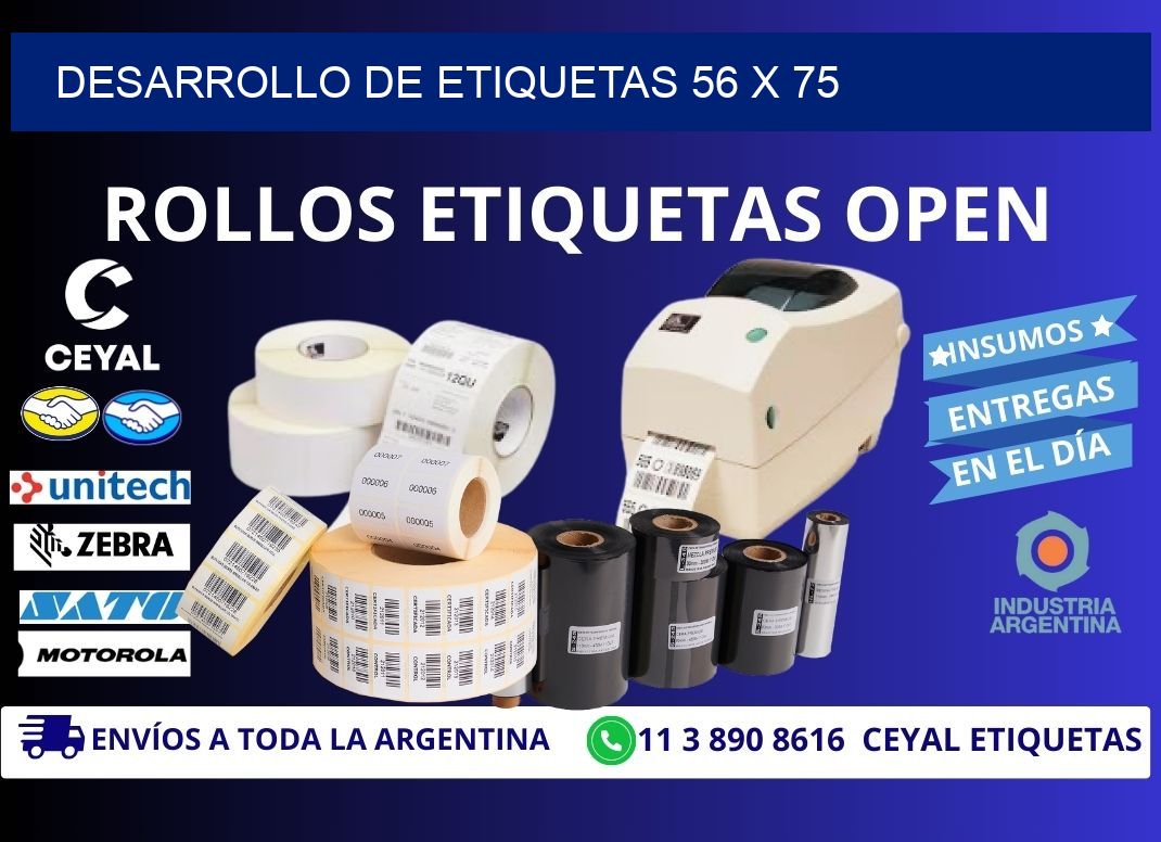 Desarrollo de etiquetas 56 x 75