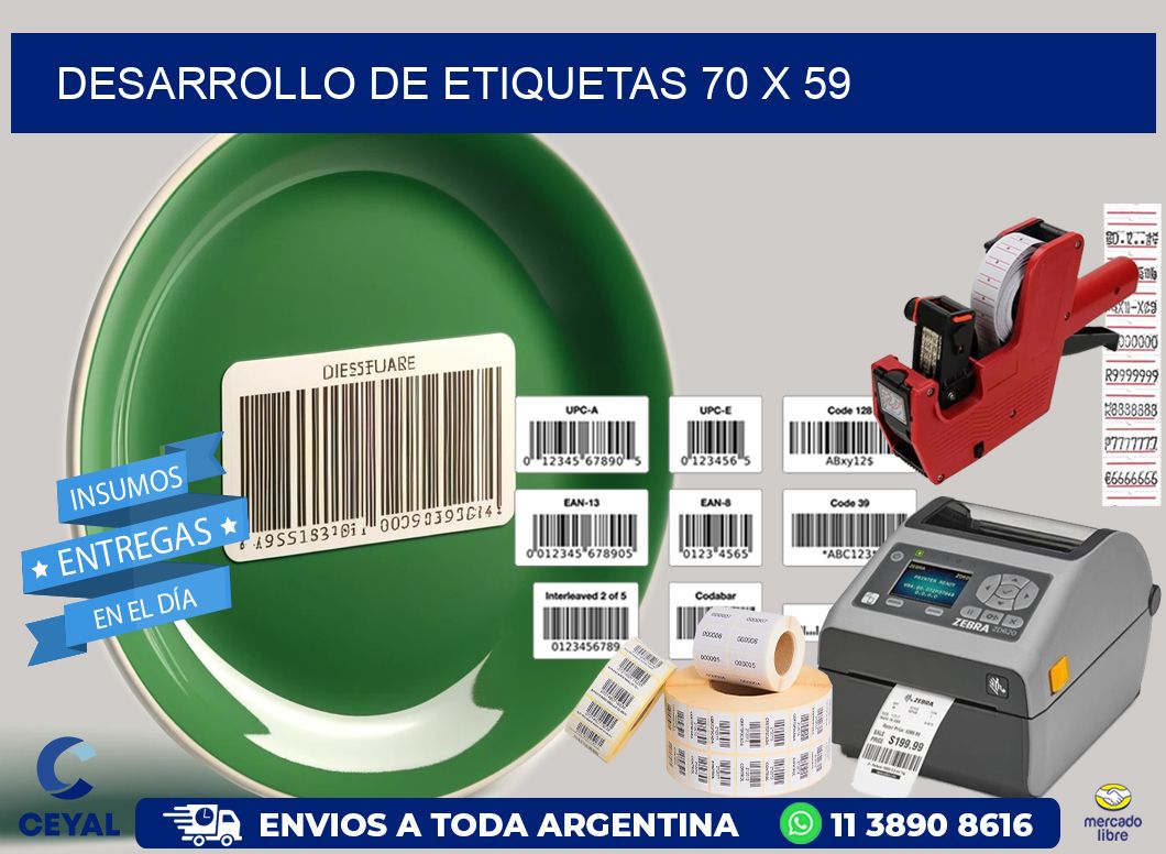 Desarrollo de etiquetas 70 x 59