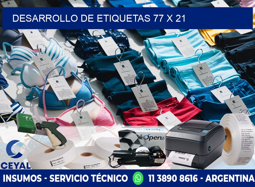 Desarrollo de etiquetas 77 x 21