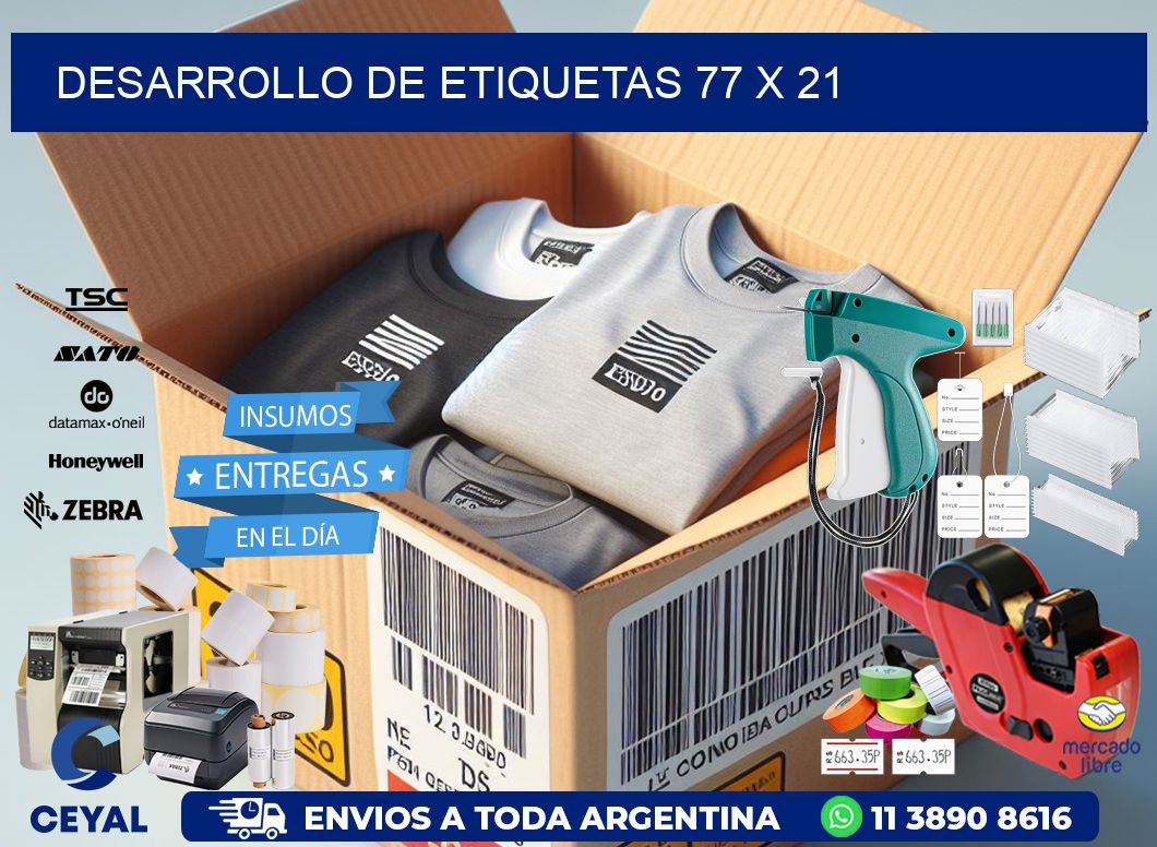 Desarrollo de etiquetas 77 x 21