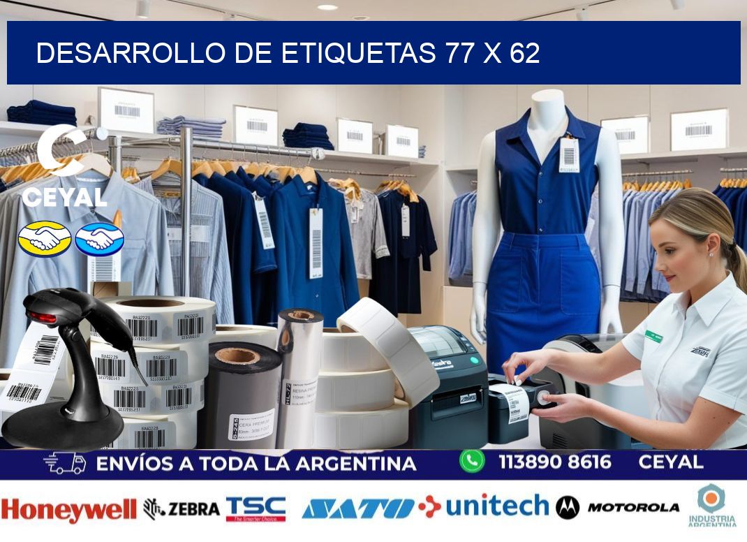 Desarrollo de etiquetas 77 x 62