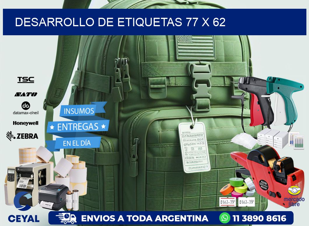 Desarrollo de etiquetas 77 x 62