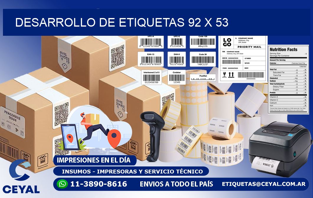 Desarrollo de etiquetas 92 x 53