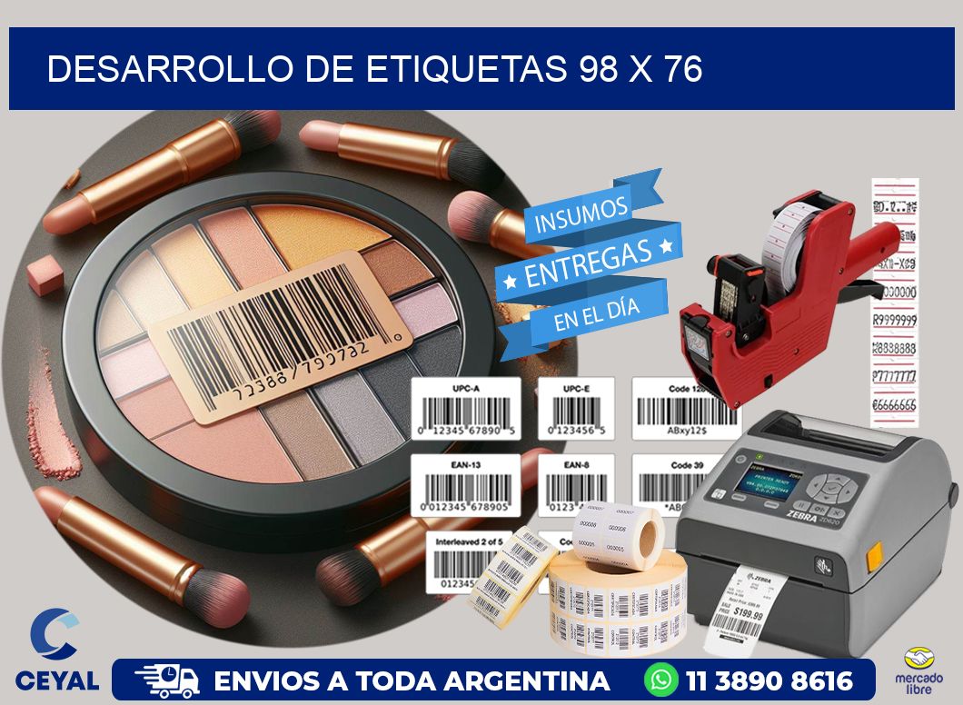 Desarrollo de etiquetas 98 x 76