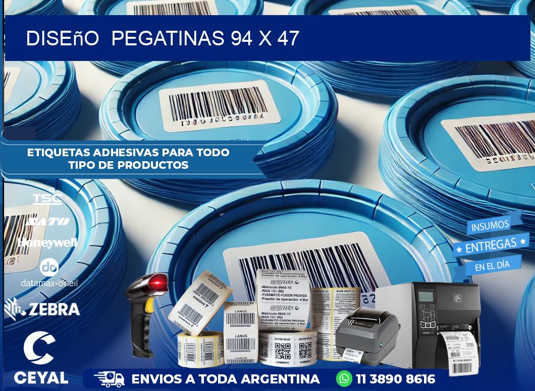 Diseño  PEGATINAS 94 x 47