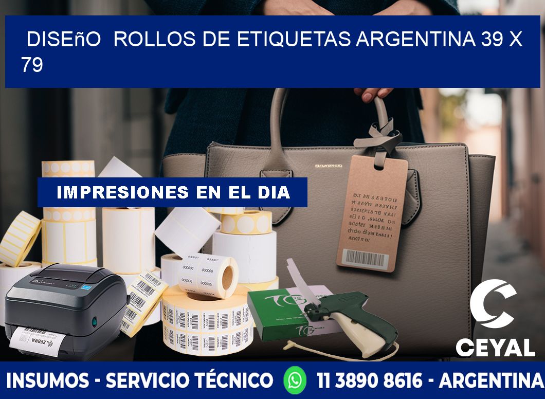 Diseño  ROLLOS DE ETIQUETAS ARGENTINA 39 x 79