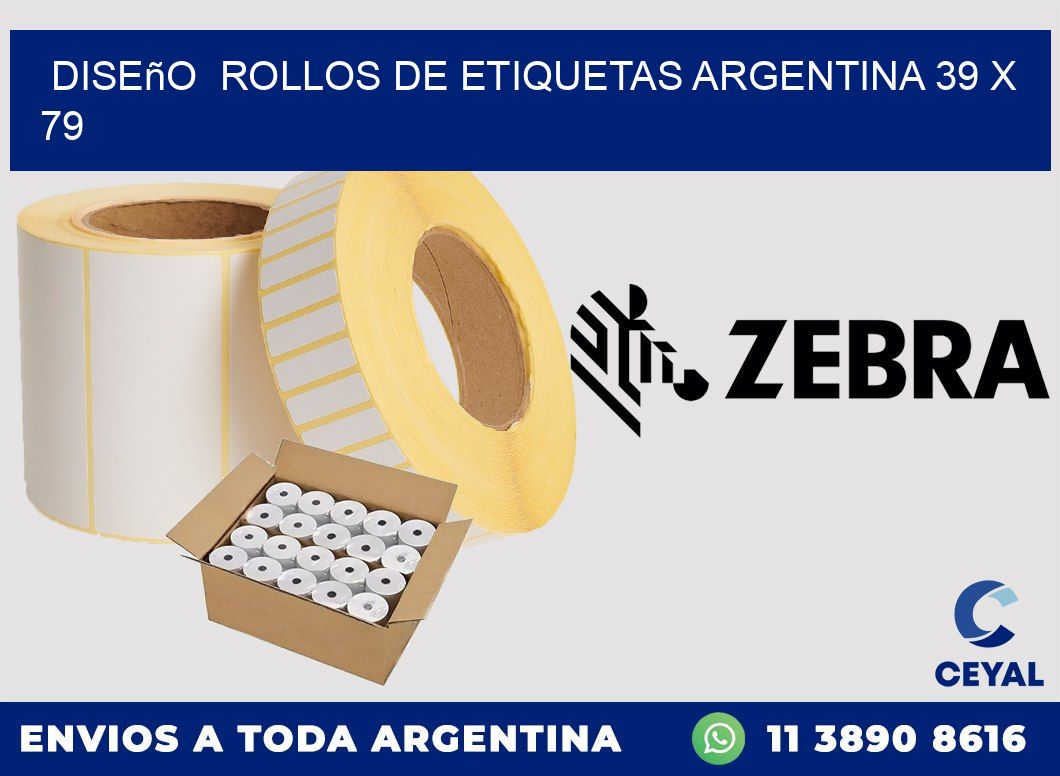 Diseño  ROLLOS DE ETIQUETAS ARGENTINA 39 x 79