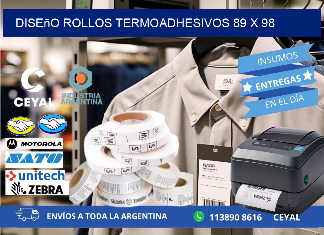 Diseño ROLLOS TERMOADHESIVOS 89 x 98