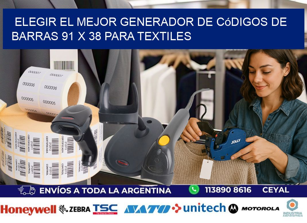 Elegir el Mejor Generador de Códigos de Barras 91 x 38 para Textiles