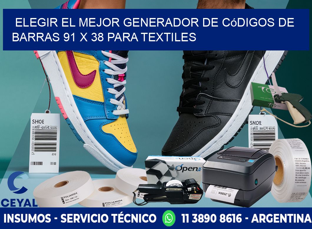 Elegir el Mejor Generador de Códigos de Barras 91 x 38 para Textiles