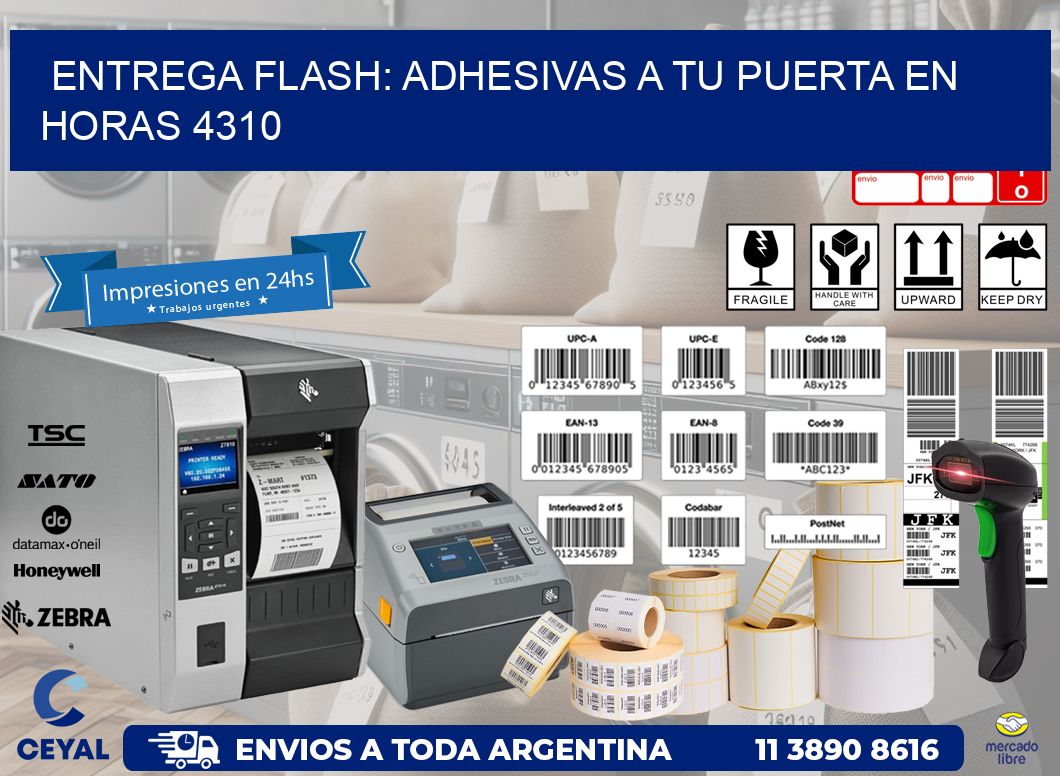Entrega Flash: Adhesivas A Tu Puerta en Horas 4310