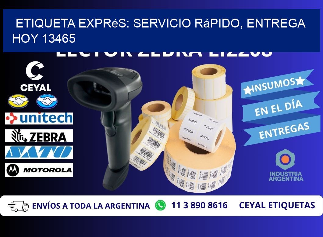 Etiqueta Exprés: Servicio Rápido, Entrega Hoy 13465