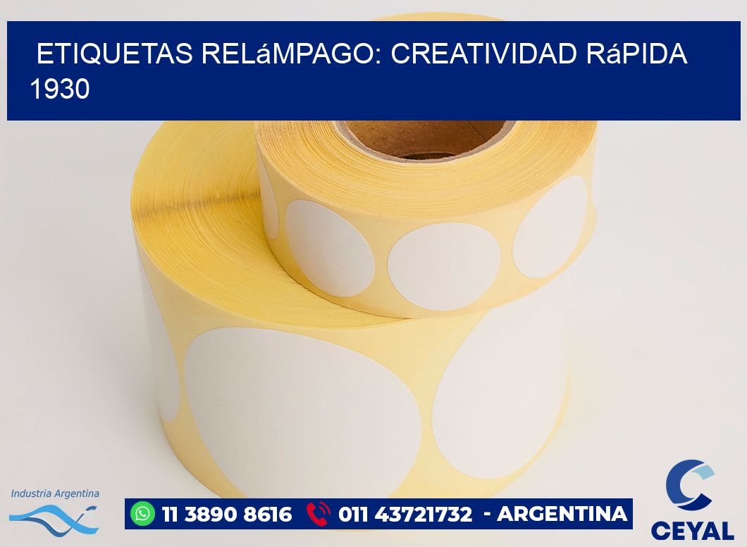 Etiquetas Relámpago: Creatividad Rápida 1930