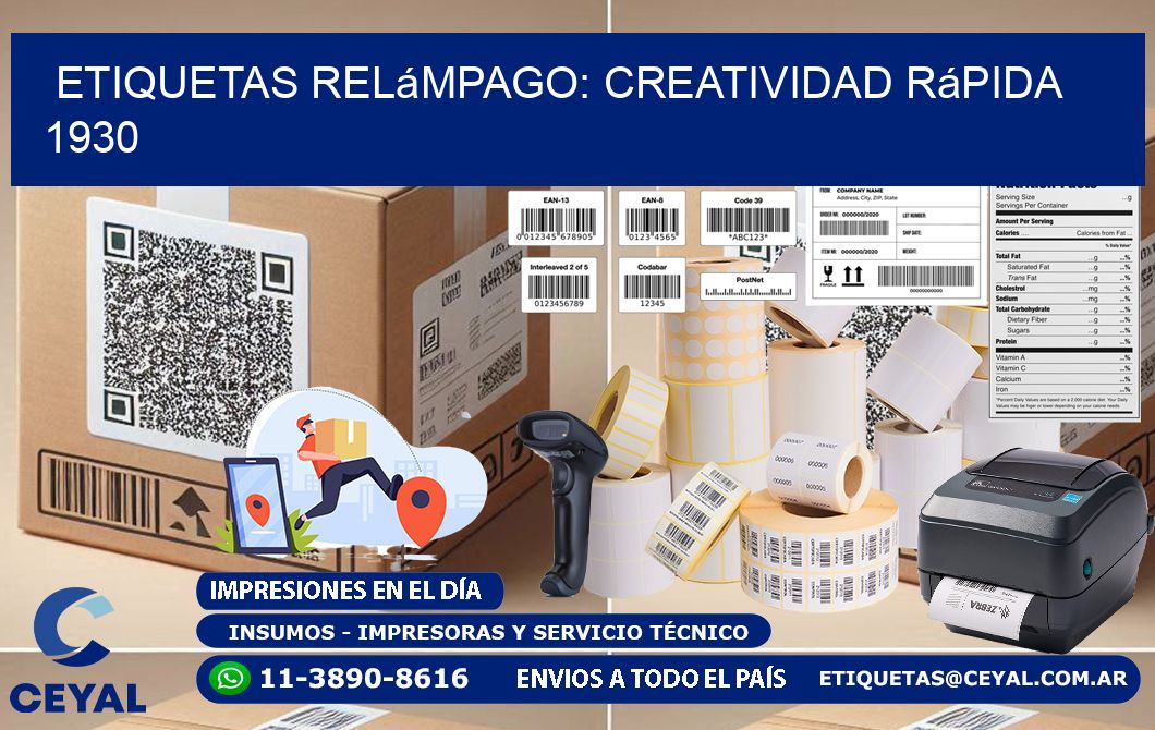 Etiquetas Relámpago: Creatividad Rápida 1930