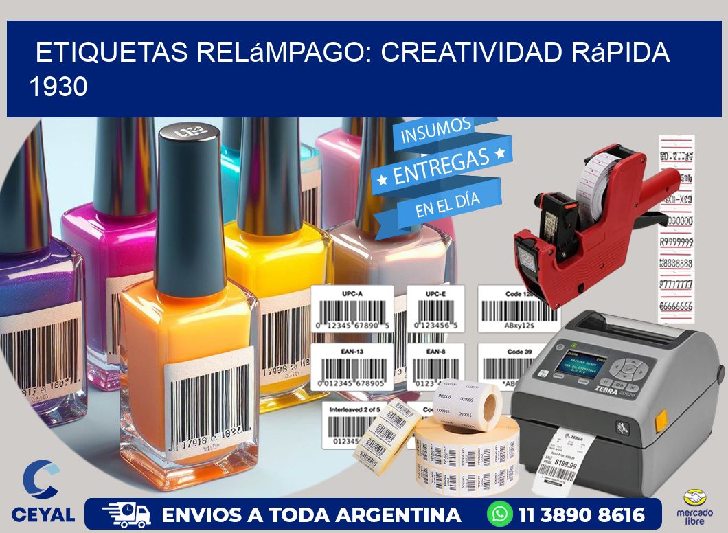 Etiquetas Relámpago: Creatividad Rápida 1930
