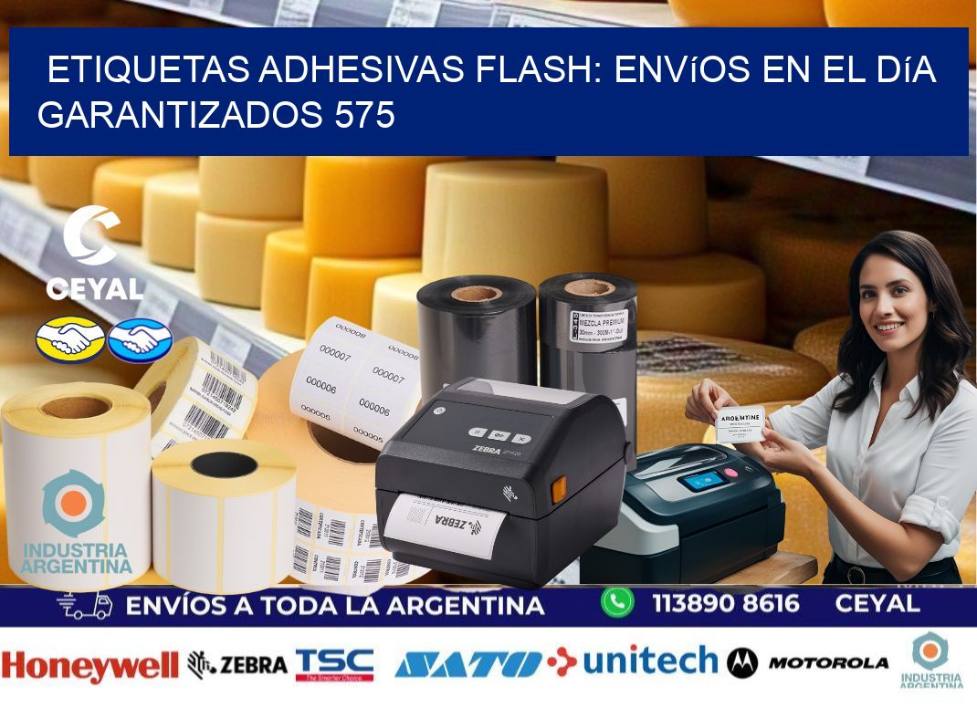 Etiquetas adhesivas Flash: Envíos en el Día Garantizados 575