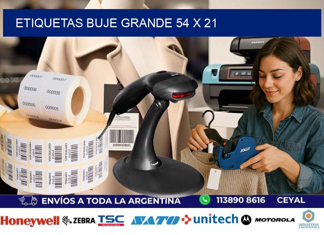 Etiquetas buje grande 54 x 21
